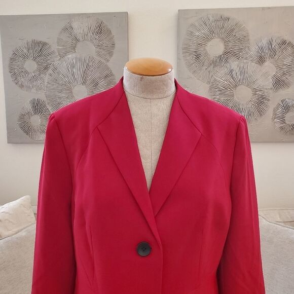 Le Suit Wing-Lapel Blazer size 16 in Red - NEW - Picture 6 of 15